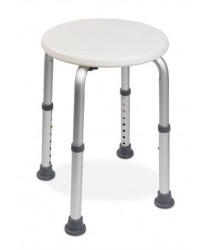 Shower Stool McKesson Without Arms Aluminum Frame Without Backrest 13-1/2 to 21 Inch Height